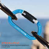 25KN CE&UIAA Certified Climbing Auto- Locking Carabiner Professional O-Shaped Heavy Duty Carabiner