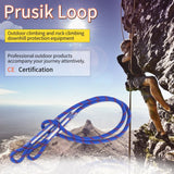 16KN Nylon Prusik Loop,Multipurpose Climbing Rope-Blue