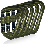 Professional CE Certified 30kN-6744lbs Climbing Carabiner-Screwgate/ArmyGreen