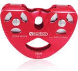 NewDoar CE Certified 25/28KN Tandem Double Speed Pulley-Red
