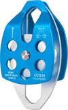 NewDoar 30 KN CE Certified Large Rescue Pulley Double Sheave with Swing Plate-Blue 1pc