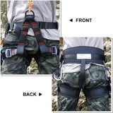 NewDoar Thickness Climbing Harness, Wider Half Body Harness(Upgrade Black)