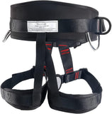 NewDoar Thickness Climbing Harness, Wider Half Body Harness(Upgrade Black)