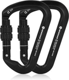 Professional CE Certified 30kN-6744lbs Climbing Carabiner-Screwgate/Black