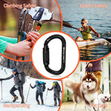 25KN CE&UIAA Certified Climbing Auto- Locking Carabiner Professional O-Shaped Heavy Duty Carabiner