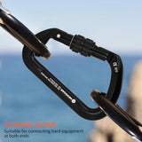 Professional CE Certified 30kN-6744lbs Climbing Carabiner-Screwgate/Black