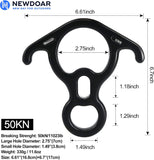 NewDoar  Downhill Equipment Rigging Plate 40kN Rescue Figure 8 Descender-Black