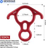 NewDoar  Downhill Equipment Rigging Plate 40kN Rescue Figure 8 Descender-Red