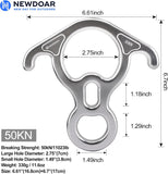 NewDoar Downhill Equipment Rigging Plate 40kN Rescue Figure 8 Descender-White