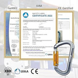 NewDoar 28KN UIAA & CE Certified Auto Climbing Carabiner -Grey 2pcs