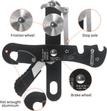 Climbing Stop Descender Rappelling Belay for Rope 9-12mm Novices for Rescue-Black