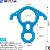 NewDoar  Downhill Equipment Rigging Plate 40kN Rescue Figure 8 Descender-Blue