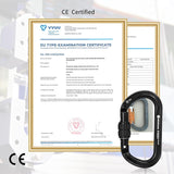 NewDoar 25KN CE&UIAA Certified Climbing Screwgate Locking Carabiner Professional O-Shaped Heavy Duty Carabiner