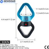 NewDoar 30KN CE Certified Micro Rotator Swivel-Blue & Black