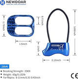 NewDoar Climbing Abseiling Belay Device ATC Rappelling Descender 25KN V-grooved Equipment-Blue