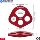NewDoar Descender Plate 35KN Paw Rigging Plate 4 Holes Rock Climbing Gear