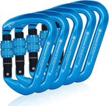 Professional CE Certified 30kN-6744lbs Climbing Carabiner-Screwgate/Blue