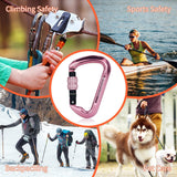Professional CE Certified 30kN-6744lbs Climbing Carabiner-Screwgate/Pink