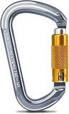 NewDoar 28KN UIAA & CE Certified Auto Climbing Carabiner -Grey 1pc