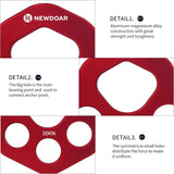 NewDoar Descender Plate 35KN Paw Rigging Plate 4 Holes Rock Climbing Gear