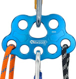 NewDoar Descender Plate 45KN Paw Rigging Plate 8 Holes Rock Climbing Gear