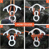 NewDoar Downhill Equipment Rigging Plate 40kN Rescue Figure 8 Descender-White
