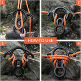 NewDoar  Downhill Equipment Rigging Plate 40kN Rescue Figure 8 Descender-Black