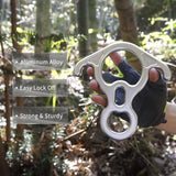 NewDoar Downhill Equipment Rigging Plate 40kN Rescue Figure 8 Descender-White
