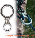 NewDoar 8 Descender Downhill Equipment Rigging Plate 35kN Rescue-White