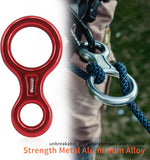 NewDoar 8 Descender Downhill Equipment Rigging Plate 35kN Rescue-Red