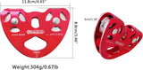 NewDoar CE Certified 25/28KN Tandem Double Speed Pulley-Red
