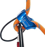 NewDoar Climbing Abseiling Belay Device ATC Rappelling Descender 25KN V-grooved Equipment-Blue