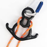 NewDoar  Downhill Equipment Rigging Plate 40kN Rescue Figure 8 Descender-Black