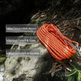 8mm Static Climbing Rope with 2 Steel Hooks