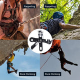 Climbing Stop Descender Rappelling Belay for Rope 9-12mm Novices for Rescue-Black