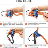 NewDoar Climbing Abseiling Belay Device ATC Rappelling Descender 25KN V-grooved Equipment-Blue