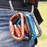 NewDoar 28KN UIAA & CE Certified Auto Climbing Carabiner -Black 5pcs