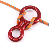 NewDoar 8 Descender Downhill Equipment Rigging Plate 35kN Rescue-Red