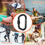 NewDoar 25KN CE&UIAA Certified Climbing Screwgate Locking Carabiner Professional O-Shaped Heavy Duty Carabiner