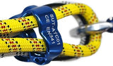 NewDoar Climbing Abseiling Belay Device ATC Rappelling Descender 25KN V-grooved Equipment-Blue