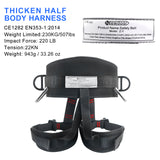 NewDoar Thickness Climbing Harness, Wider Half Body Harness(Upgrade Black)