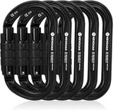 25KN CE&UIAA Certified Climbing Auto- Locking Carabiner Professional O-Shaped Heavy Duty Carabiner