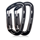 NewDoar 24-30KN Auto Locking Clips D-Shaped Heavy Duty for Camping, Hiking, Swing, Hammock