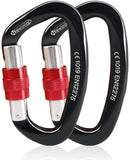NewDoar Heavy Duty Locking Clips 24KN/5400lbs,Screwgate Locking for Keychain Dog Leashes&Harness