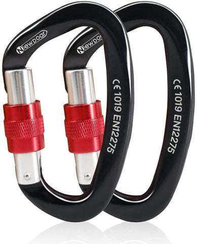 NewDoar Heavy Duty Locking Clips 24KN/5400lbs,Screwgate Locking for Keychain Dog Leashes&Harness