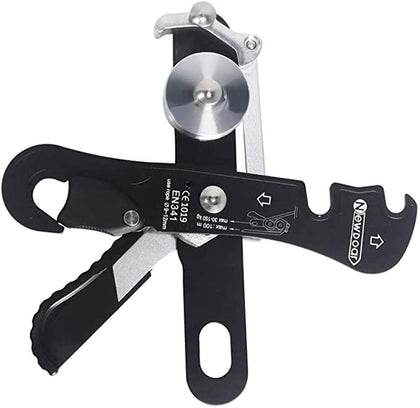 Climbing Stop Descender Rappelling Belay for Rope 9-12mm Novices for Rescue-Black