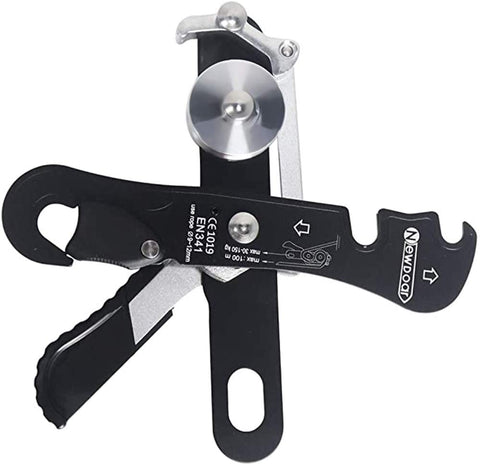 NewDoar Climbing Stop Descender Rappelling Belay for Rope 9-12mm Novices for Rescue
