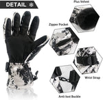 NewDoar Ski Gloves Waterproof Winter Warm Gloves Cold Snowboard Gloves