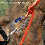 NewDoar 24-30KN Auto Locking Clips D-Shaped Heavy Duty for Camping, Hiking, Swing, Hammock