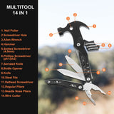 NewDoar Hammer Multitool Camping Accessories Survival Gear and Equipment Bottle Opener - Hammer Style A